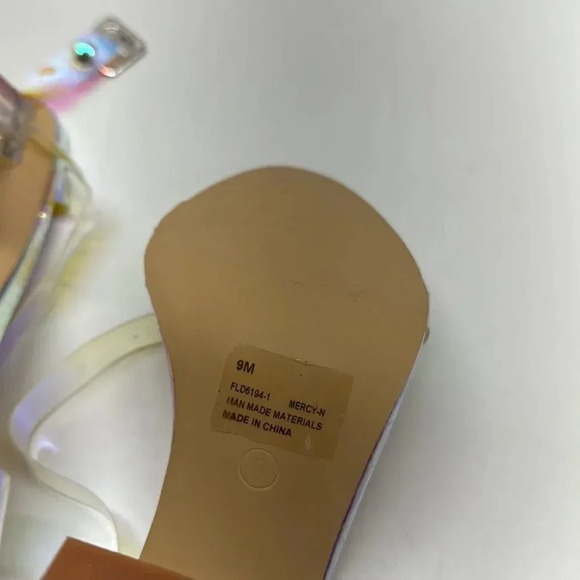 Fashion Nova The Glass Slipper High Heel Maria 2 Iridescent Shoes Size 9 - Picture 8 of 10